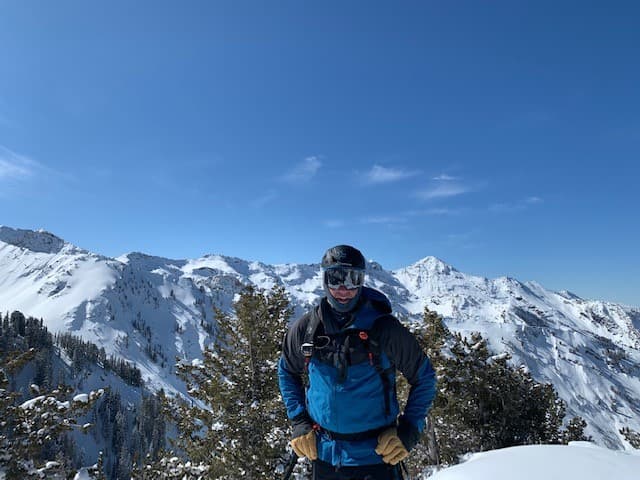 Paul on the ridge, the Wasatch behind him